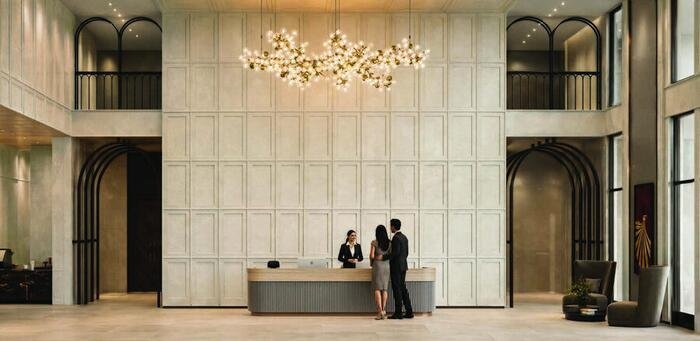 Clubhouse lobby interior